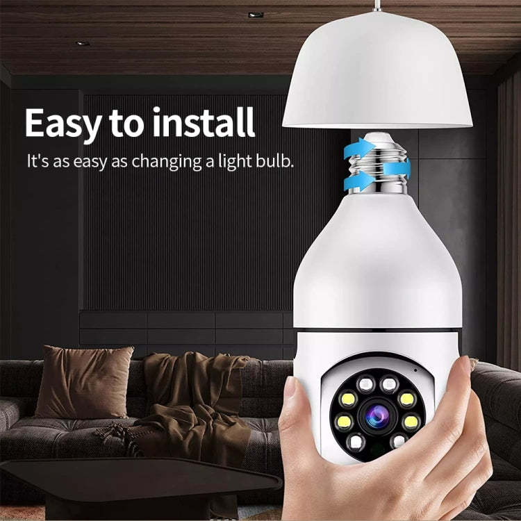 A6 2MP HD Light Bulb WiFi Camera Support Motion Detection/Two-way Audio/Night Vision/TF Card, With 8G Memory Card