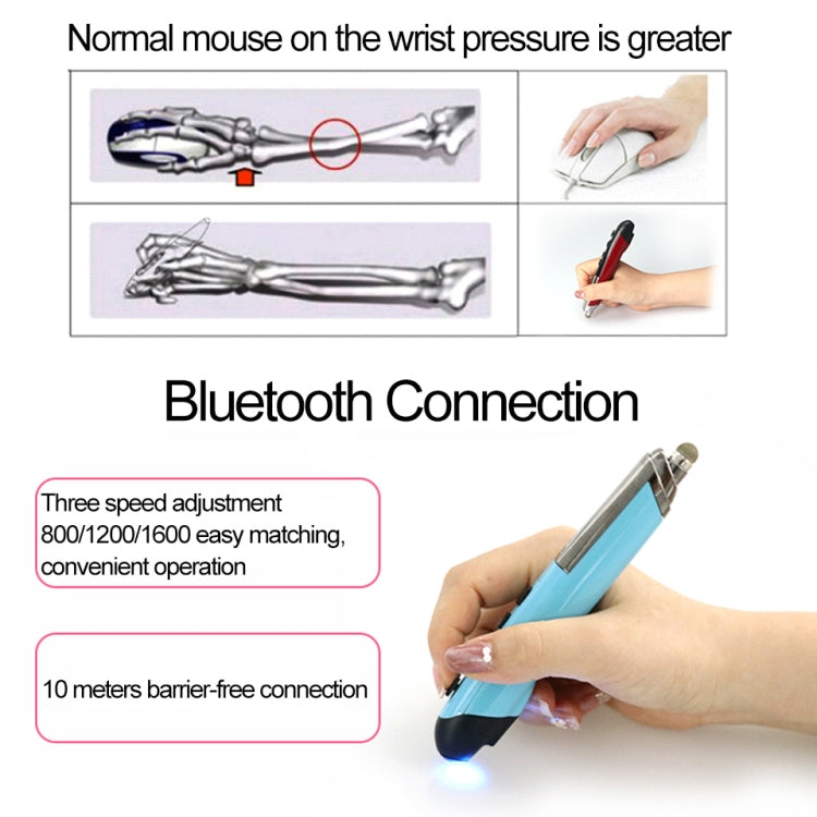 PR-08 Multifunctional Wireless Bluetooth Pen Mouse Capacitive Pen Mouse, 4-keys(White), 4-keys(Blue), 4-keys(Grey), 4-keys(Red), 4-keys(Black)