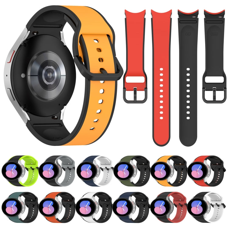 Two-color Silicone Watch Band, For Samsung Galaxy Watch4 Classic 46mm / Watch4 44mm, For Samsung Galaxy Watch4 Classic 42mm / Watch4 40mm