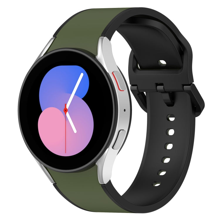 Two-color Silicone Watch Band, For Samsung Galaxy Watch4 Classic 46mm / Watch4 44mm, For Samsung Galaxy Watch4 Classic 42mm / Watch4 40mm