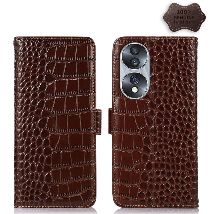 Crocodile Top Layer Cowhide Leather Phone Case, For Honor 70, For Motorola Edge 30 Lite / Edge 30 Neo, For Motorola Edge 2022, For Motorola Moto S30 Pro, For Motorola Moto X30 Pro 5G / Edge 30 Ultra 5G, For Nokia G400, For Sony Xperia 5 IV