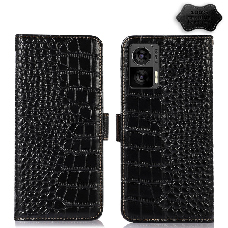 Crocodile Top Layer Cowhide Leather Phone Case, For Honor 70, For Motorola Edge 30 Lite / Edge 30 Neo, For Motorola Edge 2022, For Motorola Moto S30 Pro, For Motorola Moto X30 Pro 5G / Edge 30 Ultra 5G, For Nokia G400, For Sony Xperia 5 IV