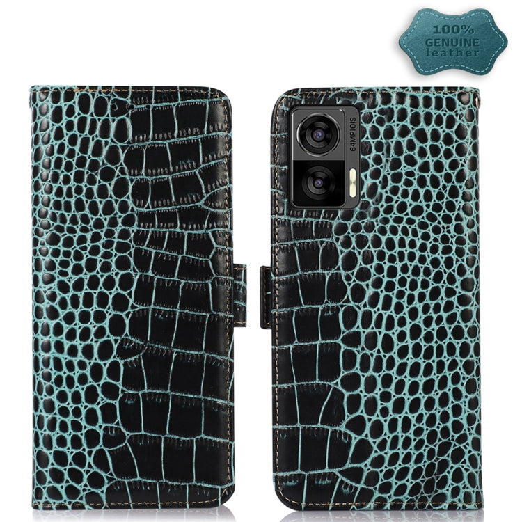 Crocodile Top Layer Cowhide Leather Phone Case, For Honor 70, For Motorola Edge 30 Lite / Edge 30 Neo, For Motorola Edge 2022, For Motorola Moto S30 Pro, For Motorola Moto X30 Pro 5G / Edge 30 Ultra 5G, For Nokia G400, For Sony Xperia 5 IV