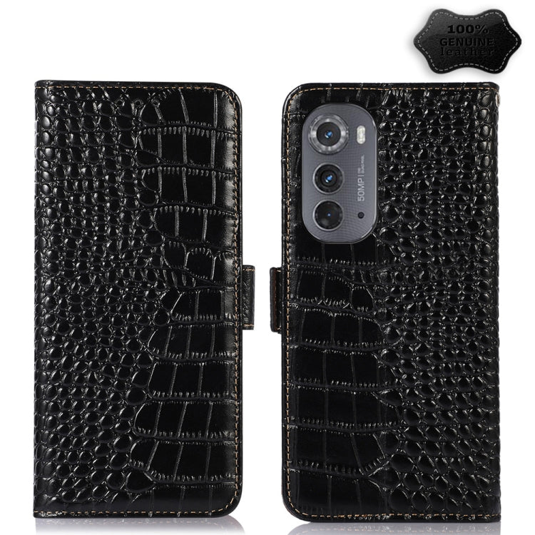 Crocodile Top Layer Cowhide Leather Phone Case, For Honor 70, For Motorola Edge 30 Lite / Edge 30 Neo, For Motorola Edge 2022, For Motorola Moto S30 Pro, For Motorola Moto X30 Pro 5G / Edge 30 Ultra 5G, For Nokia G400, For Sony Xperia 5 IV