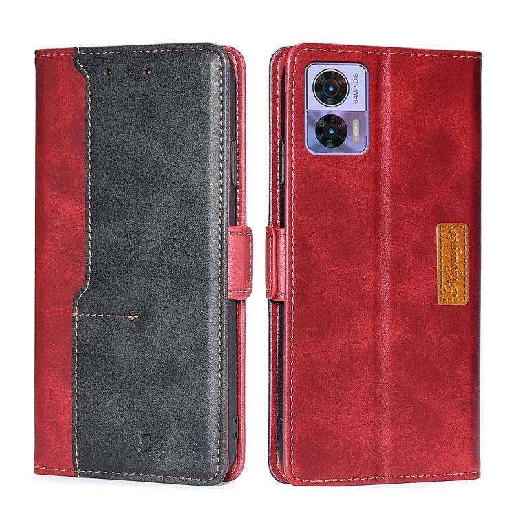 Contrast Color Side Buckle Leather Phone Case, For Motorola Edge 30 Neo, For Motorola Edge 2022, For Motorola Edge S30 Pro 5G/Edge 30 Fusion, For Motorola Edge X30 Pro 5G/Edge 30 Ultra, For Sony Xperia 5 IV