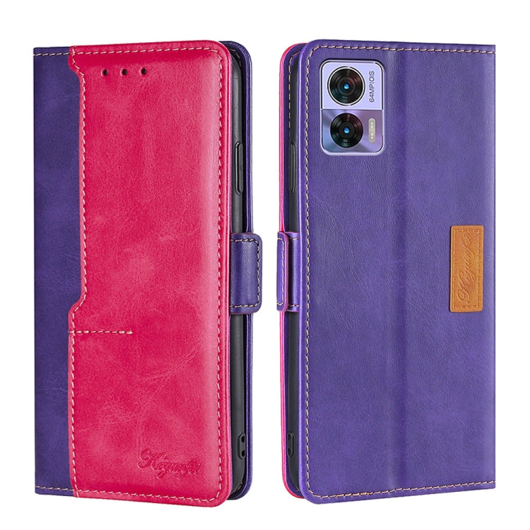 Contrast Color Side Buckle Leather Phone Case, For Motorola Edge 30 Neo, For Motorola Edge 2022, For Motorola Edge S30 Pro 5G/Edge 30 Fusion, For Motorola Edge X30 Pro 5G/Edge 30 Ultra, For Sony Xperia 5 IV