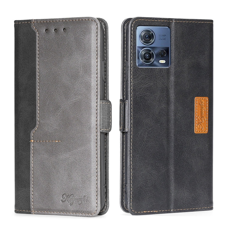 Contrast Color Side Buckle Leather Phone Case