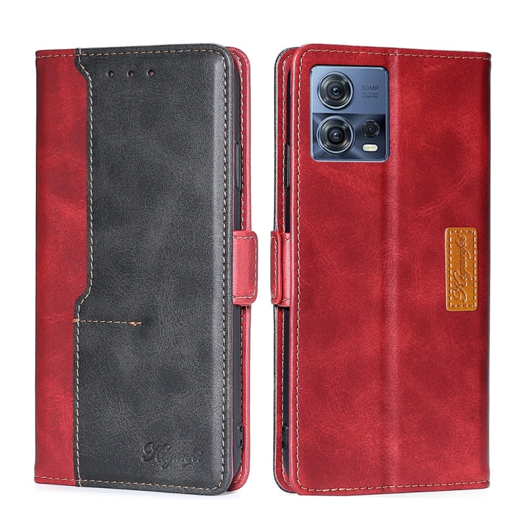 Contrast Color Side Buckle Leather Phone Case
