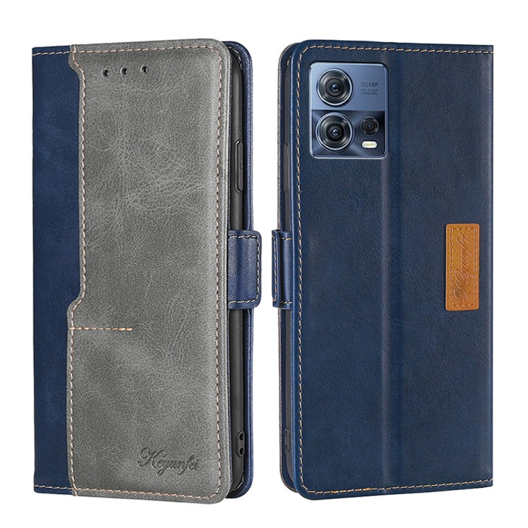 Contrast Color Side Buckle Leather Phone Case