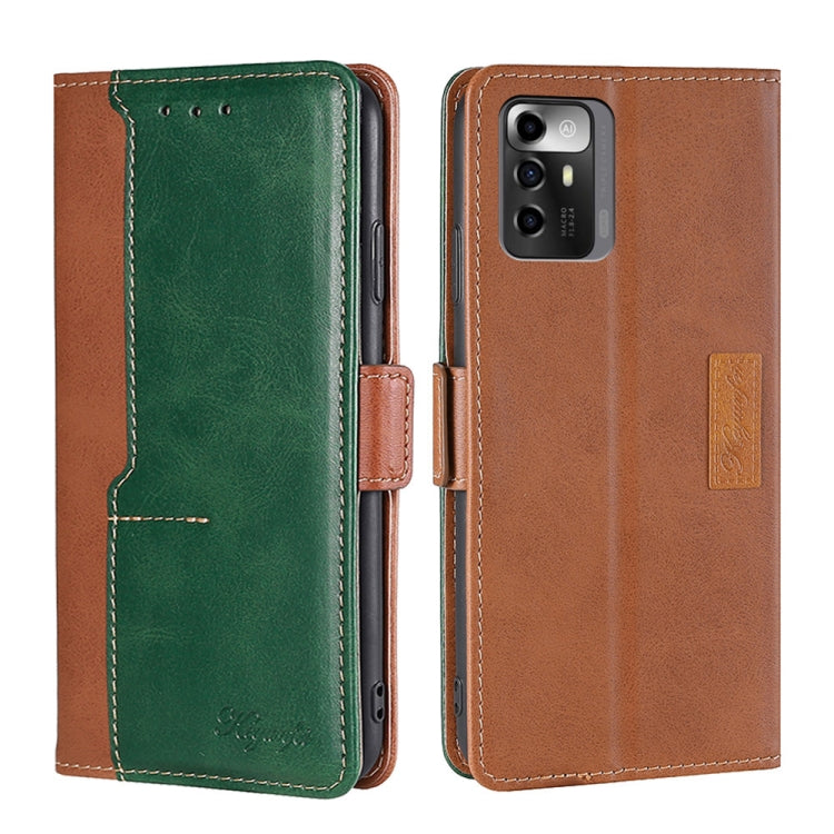 Contrast Color Side Buckle Leather Phone Case, For Huawei Mate 50, For Huawei Mate 50 Pro, For Samsung Galaxy A23e/A22e, For ZTE Blade A72 5G