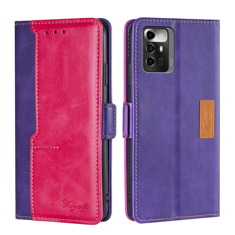 Contrast Color Side Buckle Leather Phone Case, For Huawei Mate 50, For Huawei Mate 50 Pro, For Samsung Galaxy A23e/A22e, For ZTE Blade A72 5G