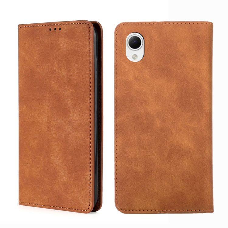 Skin Feel Magnetic Horizontal Flip Leather Phone Case, For Huawei Mate 50 Pro, For Samsung Galaxy A23e/A22e, For ZTE Blade A72 5G