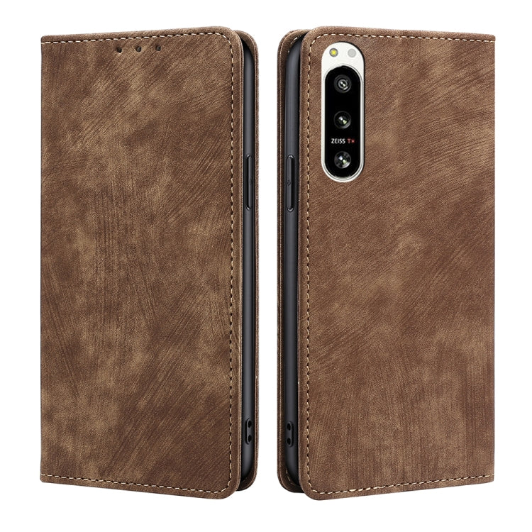 RFID Anti-theft Brush Magnetic Leather Phone Case, For Motorola Edge 30 Neo, For Motorola Edge 2022, For Motorola Edge S30 Pro 5G/Edge 30 Fusion, For Motorola Edge X30 Pro 5G/Edge 30 Ultra, For Sony Xperia 5 IV, For Huawei Mate 50