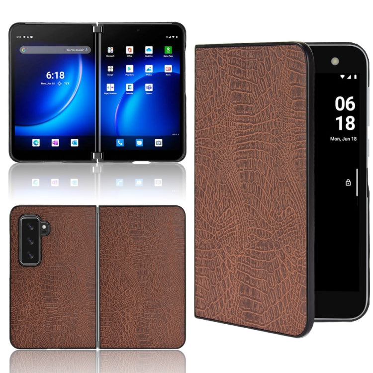 Shockproof Crocodile Texture PC + PU Case, For Sony Xperia 1 IV, For Sony Xperia 10 IV, For Sony Xperia Ace III, For Microsoft Surface Duo 2