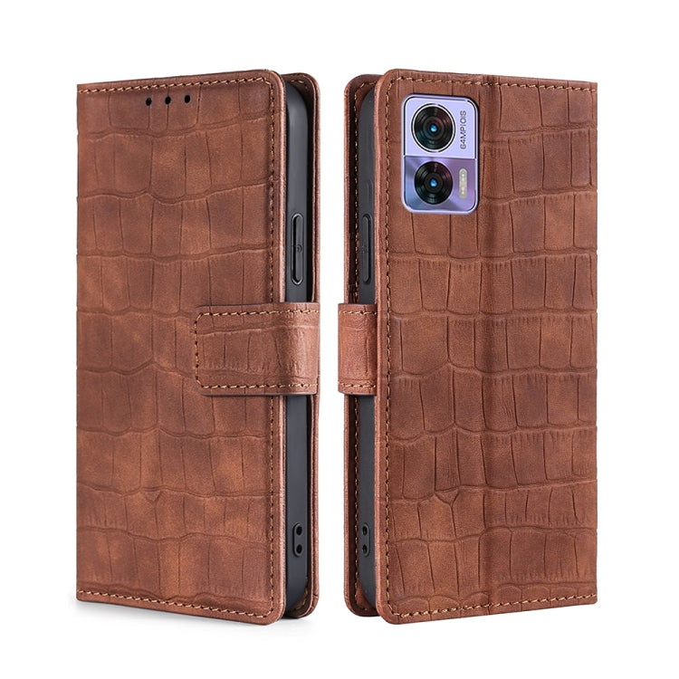 Skin Feel Crocodile Magnetic Clasp Leather Phone Case, For Motorola Edge 30 Neo, For Motorola Edge 2022, For Motorola Edge S30 Pro 5G/Edge 30 Fusion, For Motorola Edge X30 Pro 5G/Edge 30 Ultra, For Sony Xperia 5 IV, For Huawei Mate 50