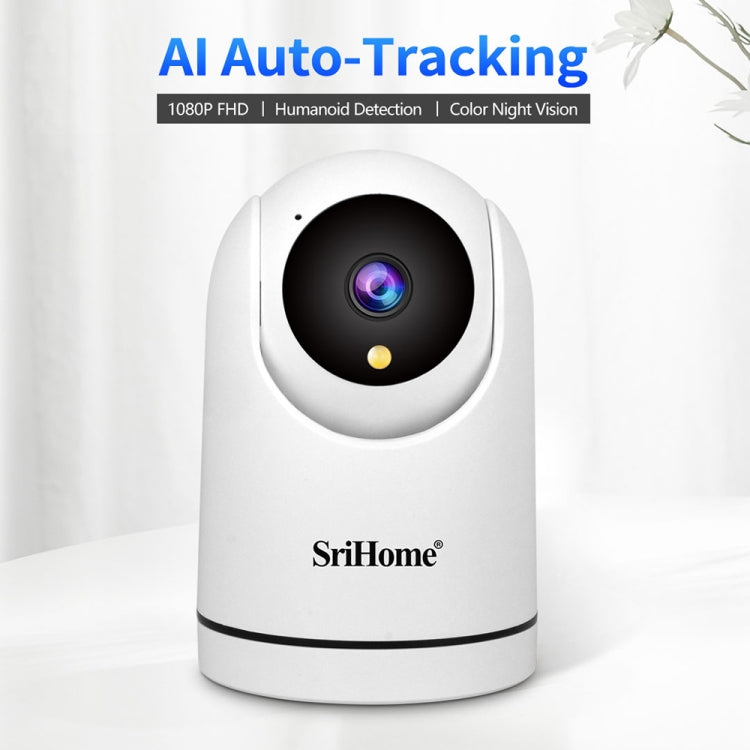 SriHome SH042 2.0MP 1080P HD AI WiFi Pan-tilt Surveillance Camera, SH042