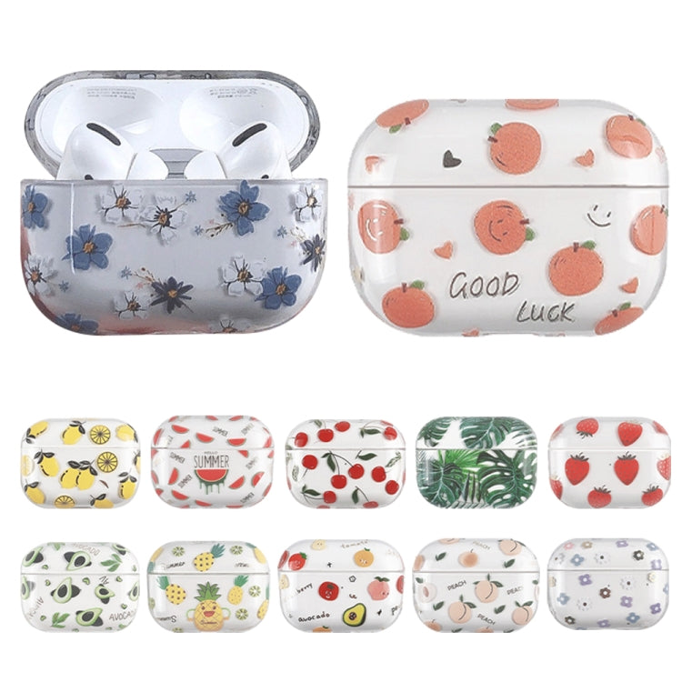 Bronzing Fruit Pattern PC Earphone Hard Protective Case, For AirPods Pro 2