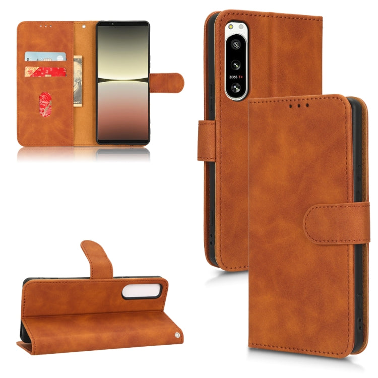 Skin Feel Magnetic Flip Leather Phone Case, For Samsung Galaxy A04 4G, For Samsung Galaxy A23e 5G / A23 5G / A23s JP Version, For Sony Xperia 5 IV, For OnePlus 10T 5G, For ZTE Blade A72 5G