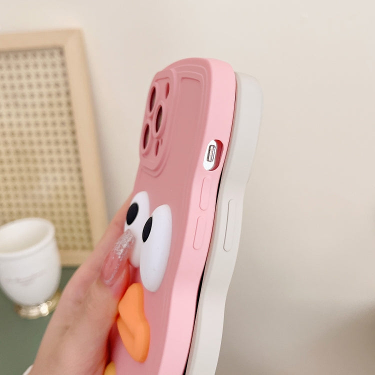 Wave Edge Big Duck Silicone Phone Case with Wristband, For iPhone 13 mini, For iPhone 13, For iPhone 13 Pro, For iPhone 13 Pro Max