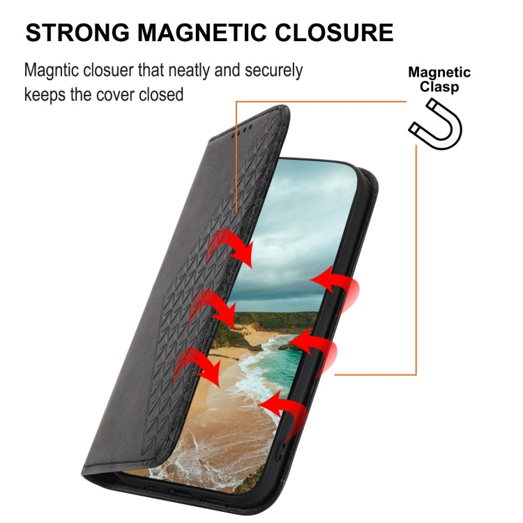 Cubic Grid Calf Texture Magnetic Closure Leather Phone Case, For Google Pixel 6a, For Google Pixel 7, For Google Pixel 7 Pro