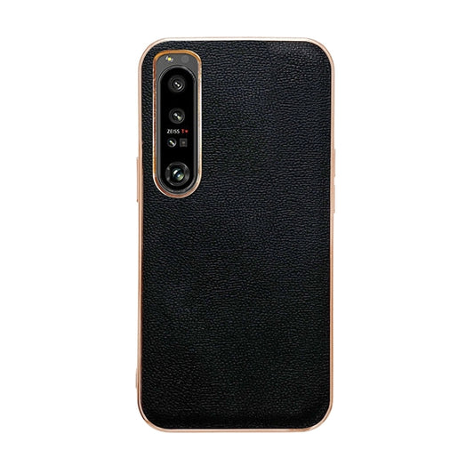 Genuine Leather Luolai Series Nano Plating Phone Case