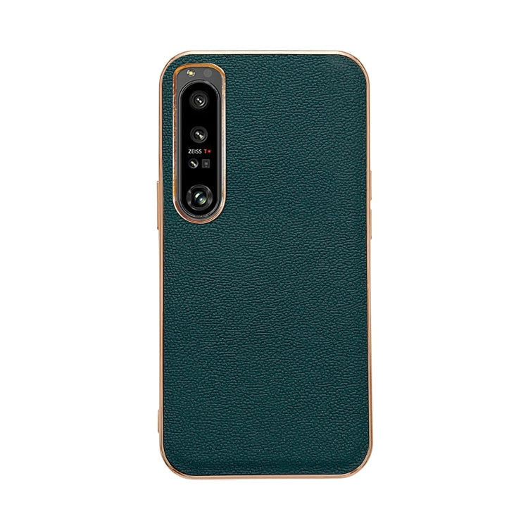 Genuine Leather Luolai Series Nano Plating Phone Case