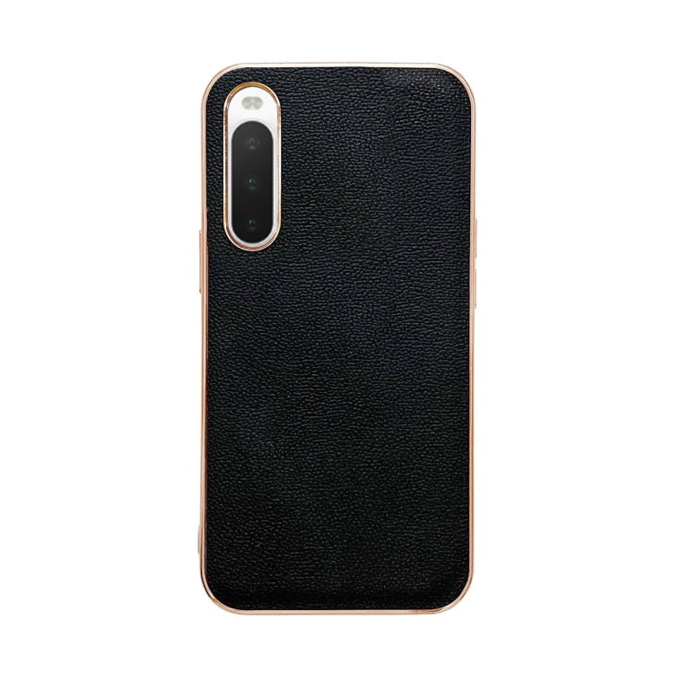 Genuine Leather Luolai Series Nano Plating Phone Case