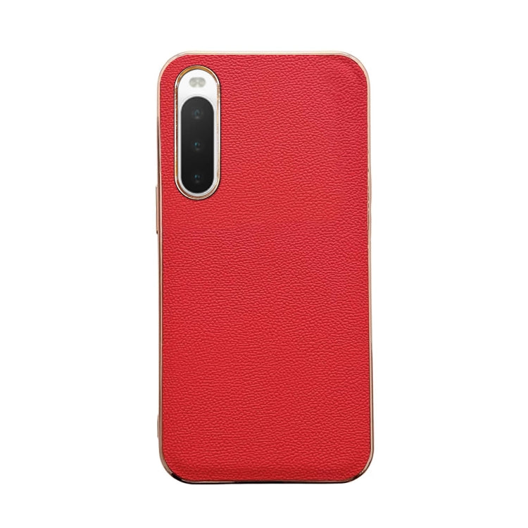 Genuine Leather Luolai Series Nano Plating Phone Case