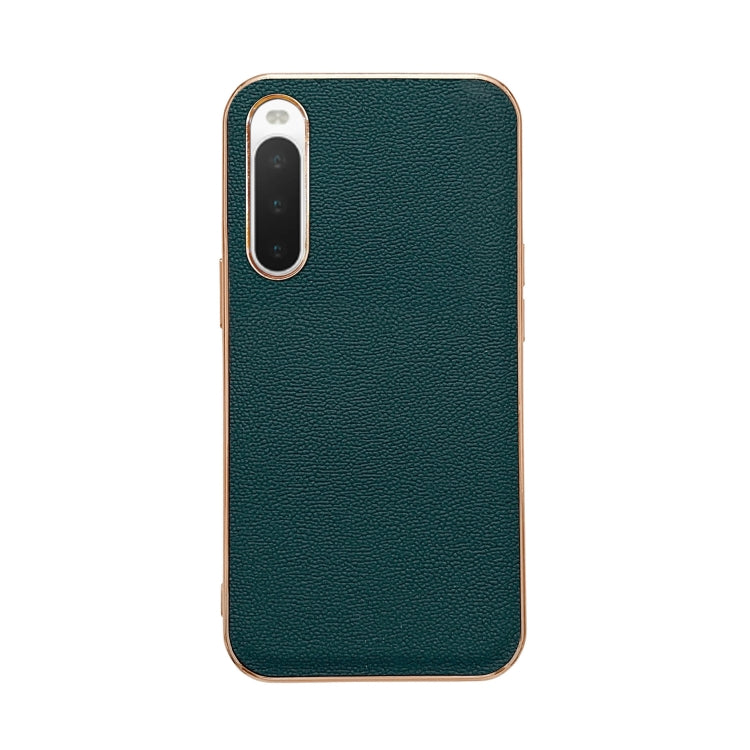 Genuine Leather Luolai Series Nano Plating Phone Case