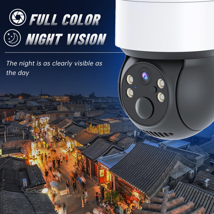 T34 2MP HD IP66 Waterproof Wireless WiFi Solar Camera, T34 White, T34 Black