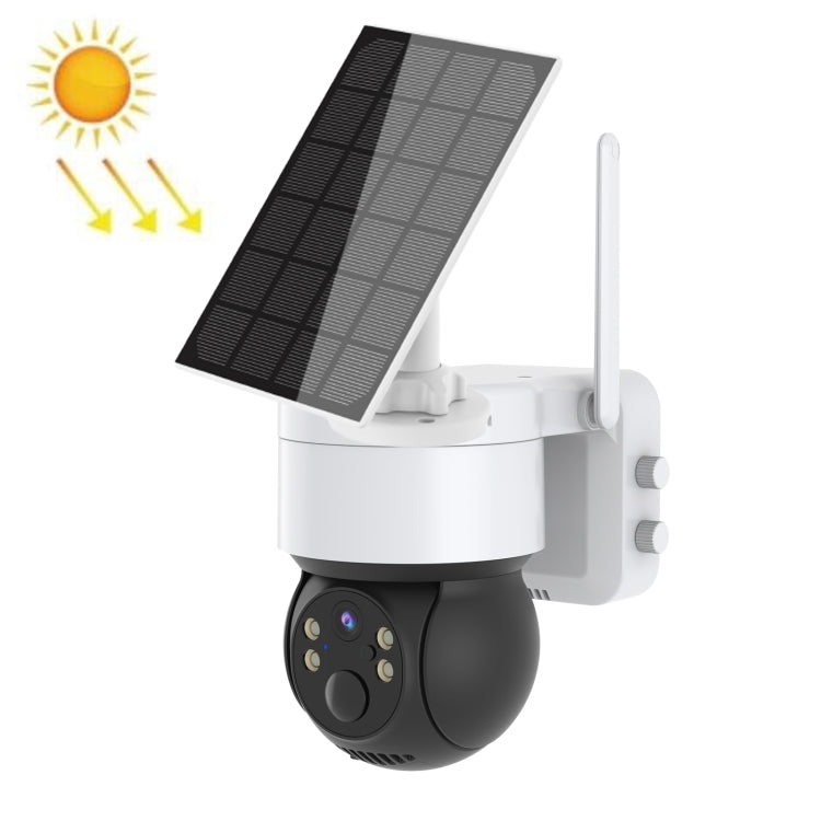 T34 2MP HD IP66 Waterproof Wireless WiFi Solar Camera, T34 White, T34 Black