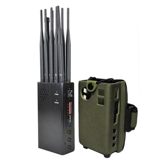 JAX-121A-10B 2G/3G/4G/WIFI/GPS/LOJACK 10 Antennas Mobile Signal Jammer, JAX-121A-10B