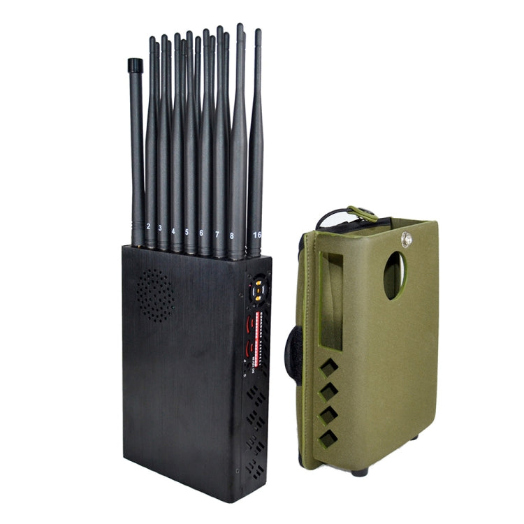 JAX-121A-16 5G/2G/3G/4G/WIFI/GPS/LOJACK 16 Antennas Mobile Signal Jammer, JAX-121A-16