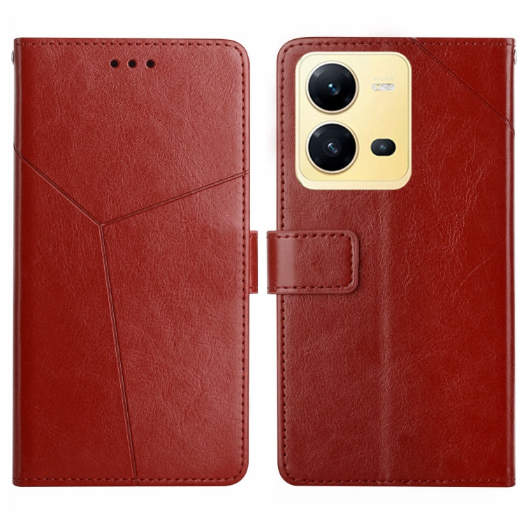 HT01 Y-shaped Pattern Flip Leather Phone Case