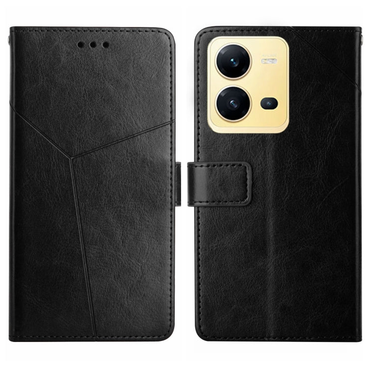 HT01 Y-shaped Pattern Flip Leather Phone Case
