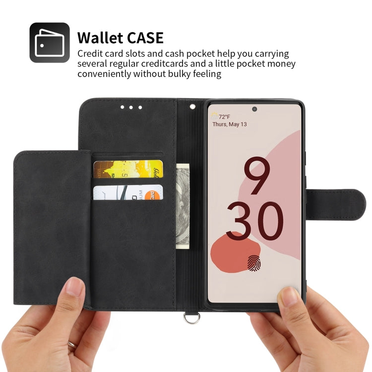 Skin-feel Flowers Embossed Wallet Leather Phone Case
