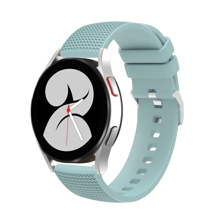 20mm Pockmarked Silver Buckle Silicone Watch Band, For Samsung Galaxy Watch5 40mm/44mm / Watch5 Pro