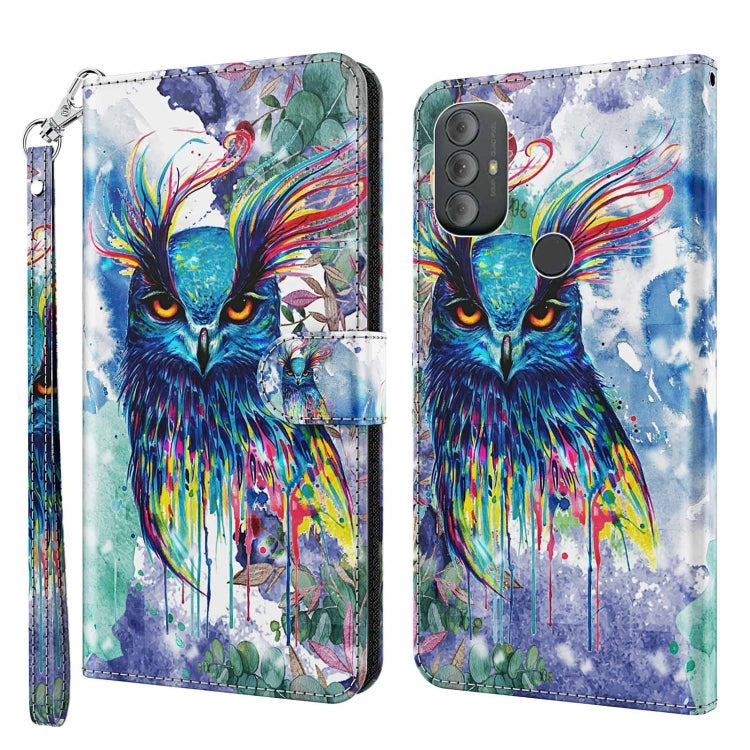 3D Painting Pattern TPU + PU Phone Case, For Motorola Moto G Power 2022, For Motorola Moto G Stylus 5G 2022, For OnePlus 10T, For Samsung Galaxy S23