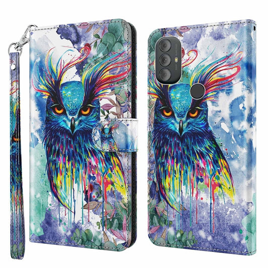 3D Painting Pattern TPU + PU Phone Case, For Motorola Moto G Power 2022, For Motorola Moto G Stylus 5G 2022