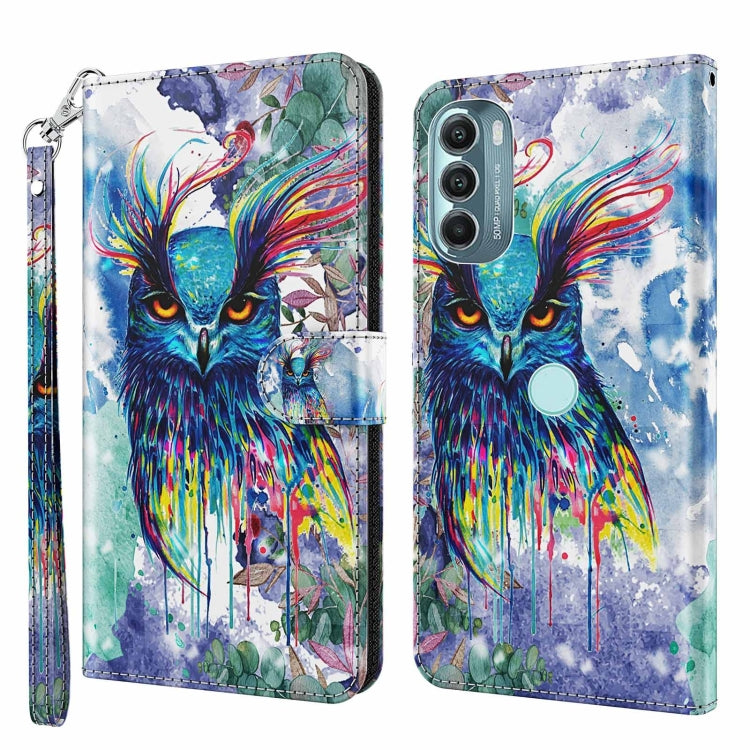 3D Painting Pattern TPU + PU Phone Case, For Motorola Moto G Power 2022, For Motorola Moto G Stylus 5G 2022, For OnePlus 10T, For Samsung Galaxy S23