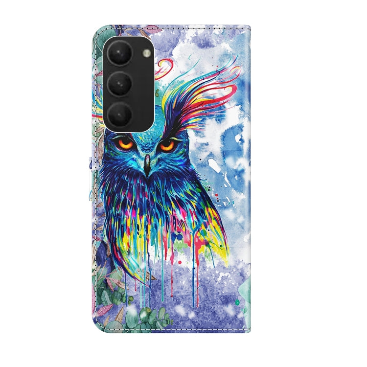 3D Painting Pattern TPU + PU Phone Case, For Samsung Galaxy S23+ 5G, For Samsung Galaxy S23 ultra 5G