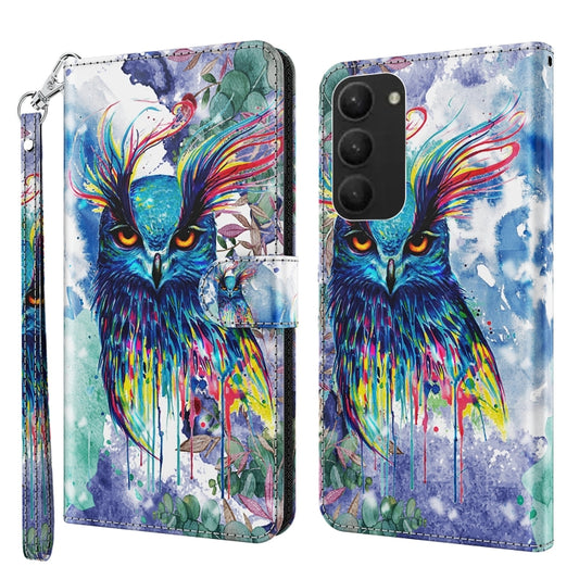 3D Painting Pattern TPU + PU Phone Case, For Samsung Galaxy S23+ 5G, For Samsung Galaxy S23 ultra 5G