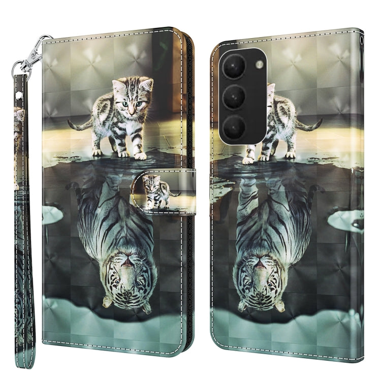 3D Painting Pattern TPU + PU Phone Case, For Samsung Galaxy S23+ 5G, For Samsung Galaxy S23 ultra 5G