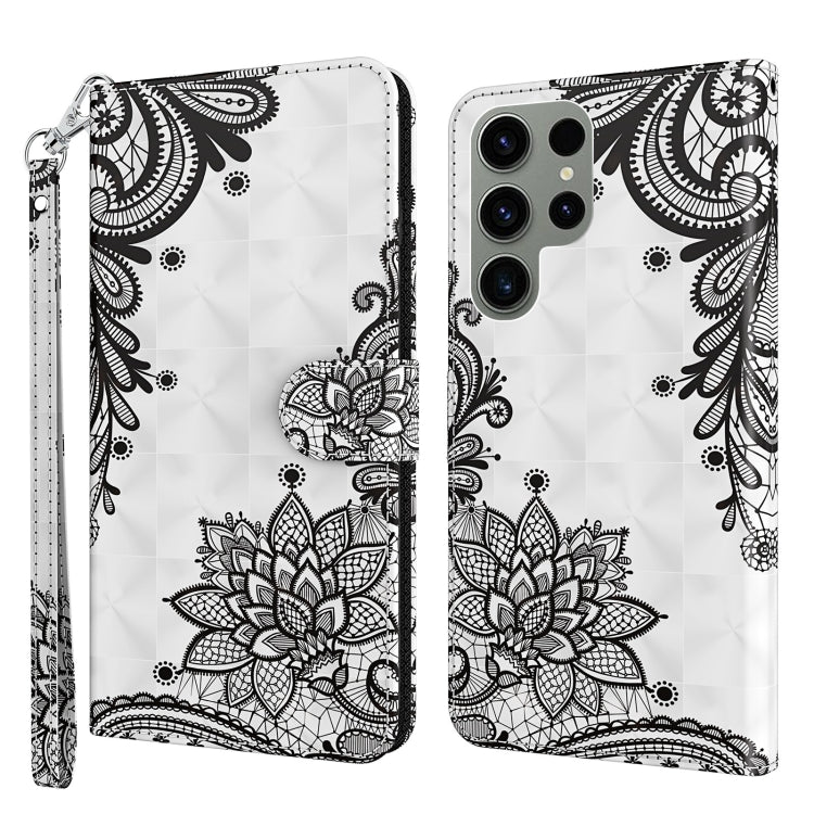 3D Painting Pattern TPU + PU Phone Case, For Samsung Galaxy S23+ 5G, For Samsung Galaxy S23 ultra 5G