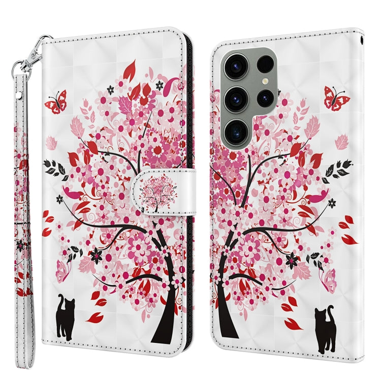 3D Painting Pattern TPU + PU Phone Case, For Samsung Galaxy S23+ 5G, For Samsung Galaxy S23 ultra 5G