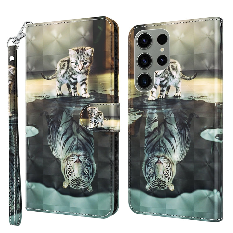 3D Painting Pattern TPU + PU Phone Case, For Samsung Galaxy S23+ 5G, For Samsung Galaxy S23 ultra 5G