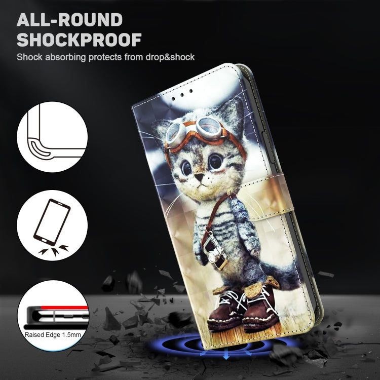 3D Painted Leather Phone Case, For Honor X8 4G, For Honor 50