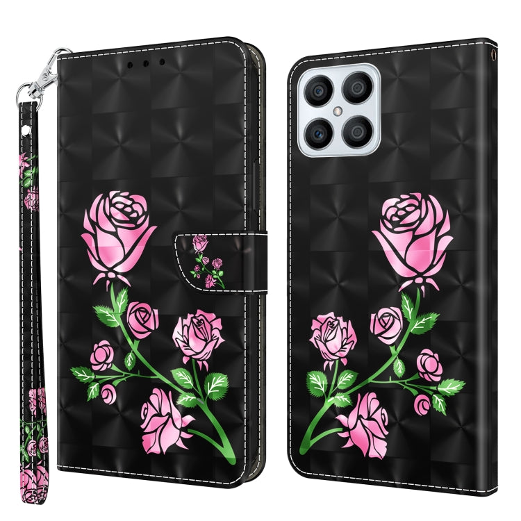 3D Painted Leather Phone Case, For Honor X8 4G, For Honor 50