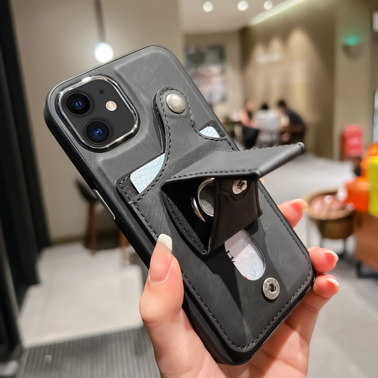 Side Leather Rotation Card Holder Phone Case, For iPhone 11