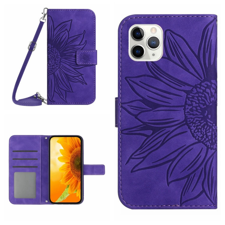 Skin Feel Sun Flower Pattern Flip Leather Phone Case, For iPhone 11 Pro Max, For iPhone 12 mini